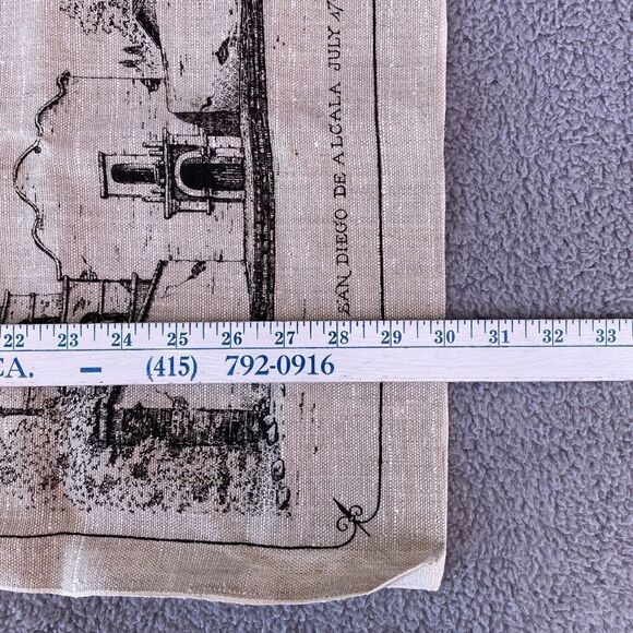 2 Vtg Kay Dee HandPrints California Missions 100% Pure Linen Kitchen Tea Towels - Picture 16 of 16